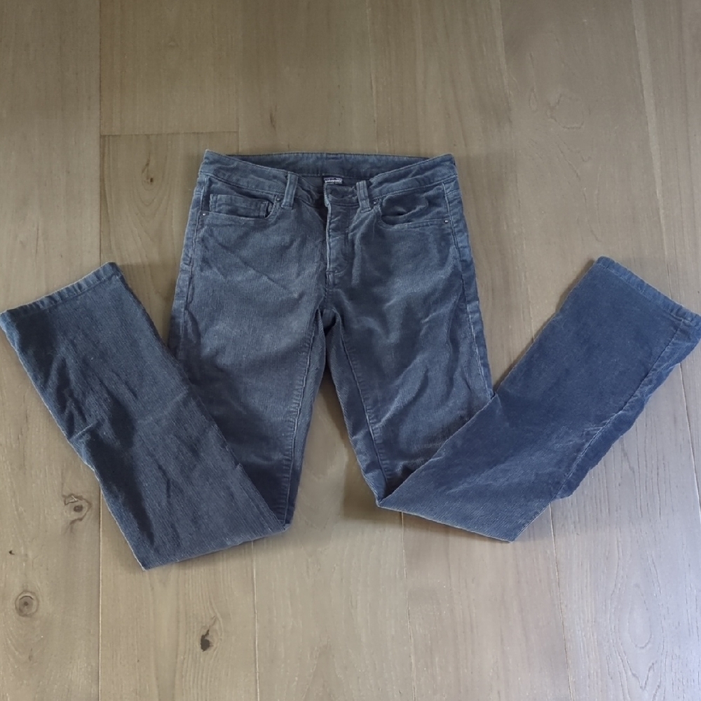 Patagonia Straight Leg Fine Wale Corduroy Pants Dark Grey Size 25